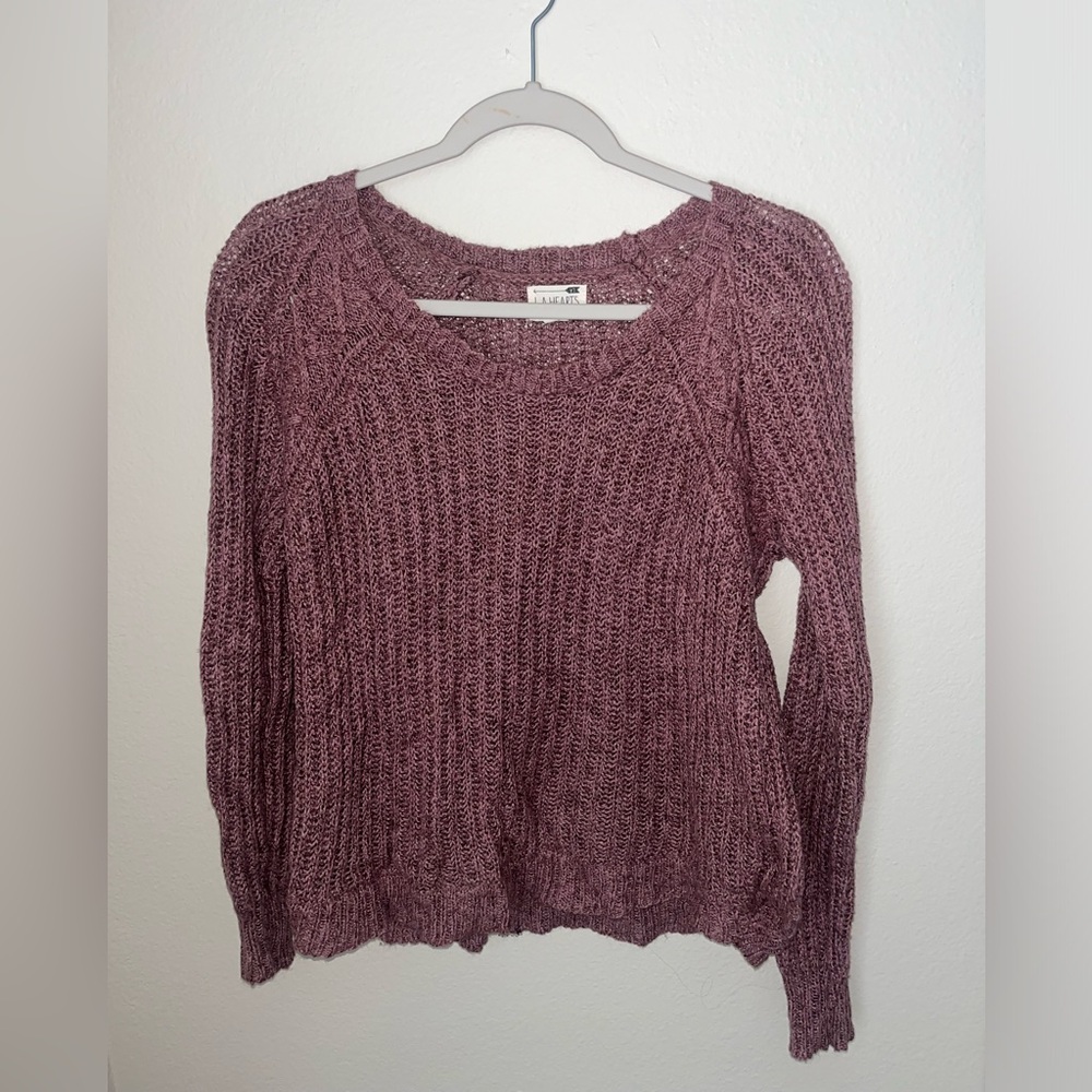 Mauve Crop Sweater